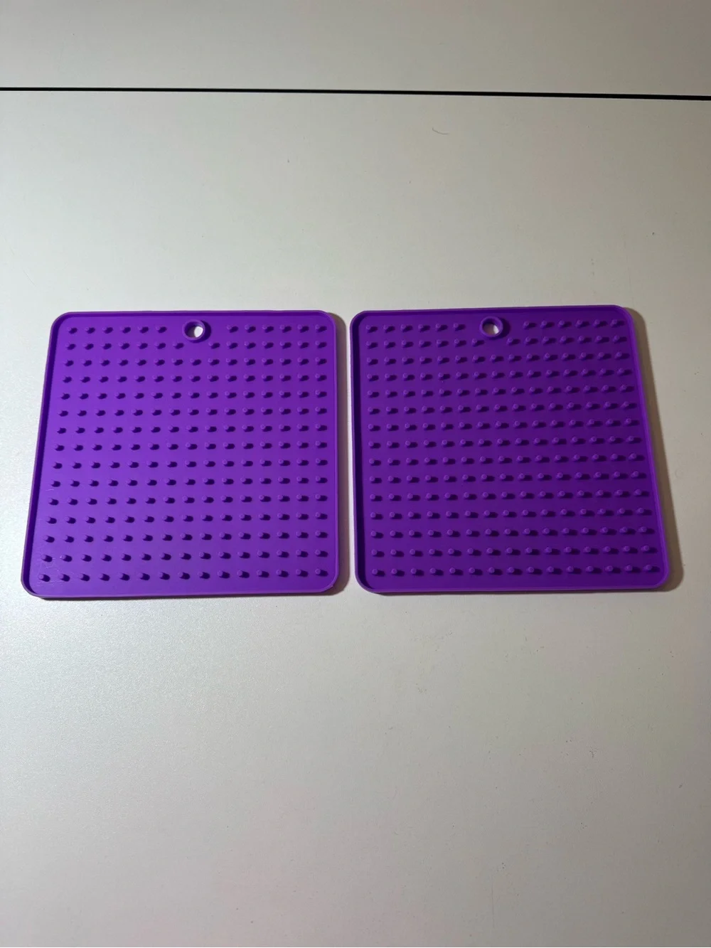 Pair of Purple Silicone Square Pot Holders